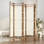 Folding 5-Panel Room Divider 200 cm Bamboo and Canvas