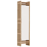 Folding 6-Panel Room Divider 240 cm Bamboo and Canvas - Rear View