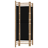 Folding 3-Panel Room Divider 120 cm Bamboo and Canvas - 45-Degree Angle
