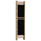 Folding 3-Panel Room Divider 120 cm Bamboo and Canvas - Rear View