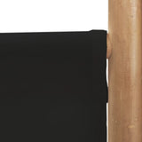 Folding 3-Panel Room Divider 120 cm Bamboo and Canvas - Low Angle