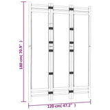 Folding 3-Panel Room Divider 120 cm Bamboo and Canvas - Extra Image