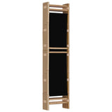 Folding 4-Panel Room Divider 160 cm Bamboo and Canvas - Rear View
