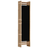Folding 5-Panel Room Divider 200 cm Bamboo and Canvas - Rear View