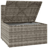Garden Middle Sofa with Cushion Grey 57x57x56 cm Poly Rattan - Close-Up Angle