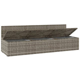 3-Seater Garden Sofa with Cushions Grey Poly Rattan - Close-Up Angle