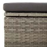 3 Piece Garden Lounge Set with Cushions Grey Poly Rattan - Extra Image