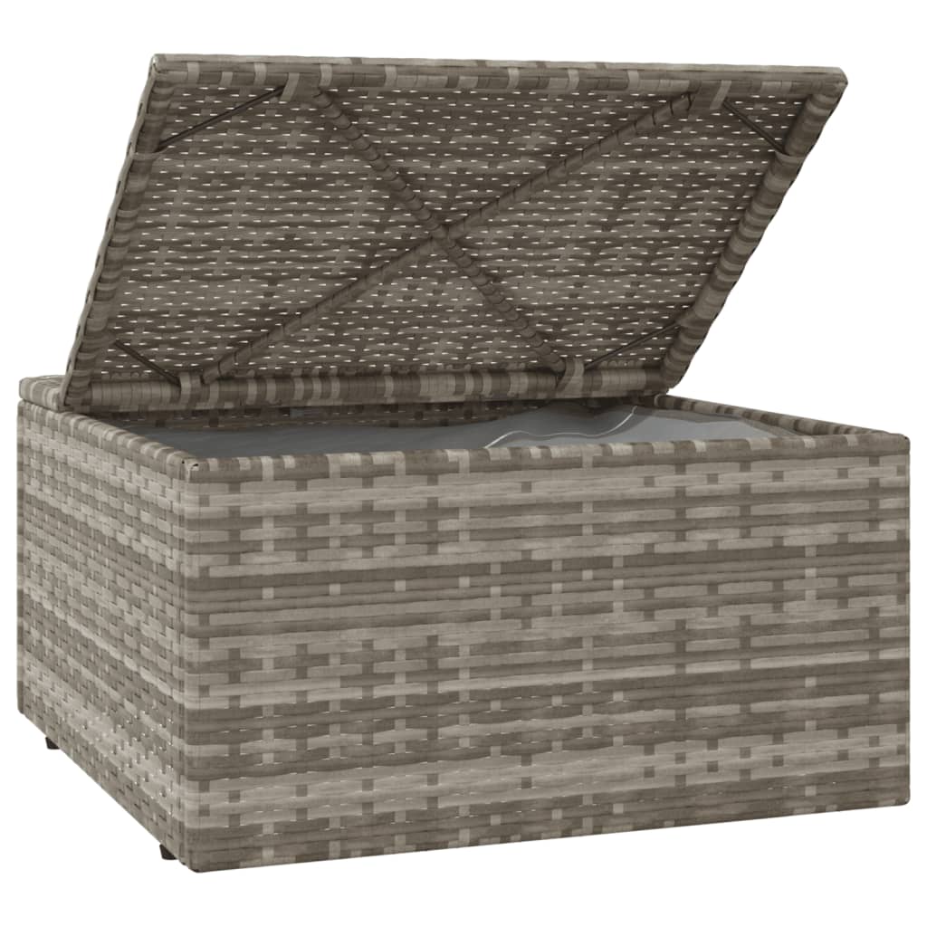 3 Piece Garden Lounge Set with Cushions Grey Poly Rattan