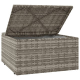 3 Piece Garden Lounge Set with Cushions Grey Poly Rattan - Low Angle