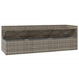 3 Piece Garden Lounge Set with Cushions Grey Poly Rattan - Close-Up Angle