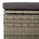 3 Piece Garden Lounge Set with Cushions Grey Poly Rattan - Extra Image