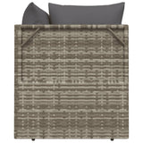 3 Piece Garden Lounge Set with Cushions Grey Poly Rattan - 45-Degree Angle