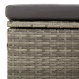3 Piece Garden Lounge Set with Cushions Grey Poly Rattan - Extra Image