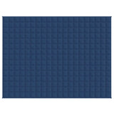 Weighted Blanket Blue 150x200 cm 7 kg Fabric - Side View