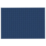 Weighted Blanket Blue 155x220 cm 7 kg Fabric - Side View