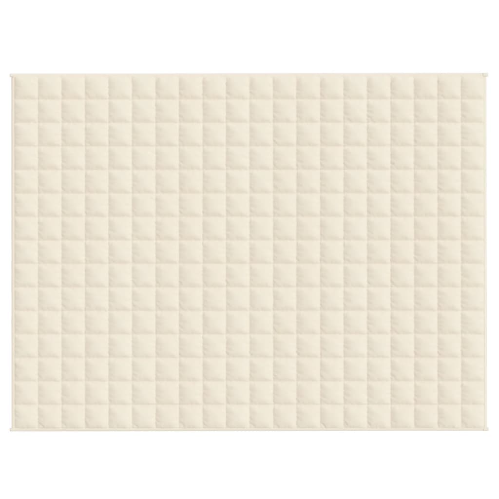 Weighted Blanket Light Cream 150x200 cm 11 kg Fabric