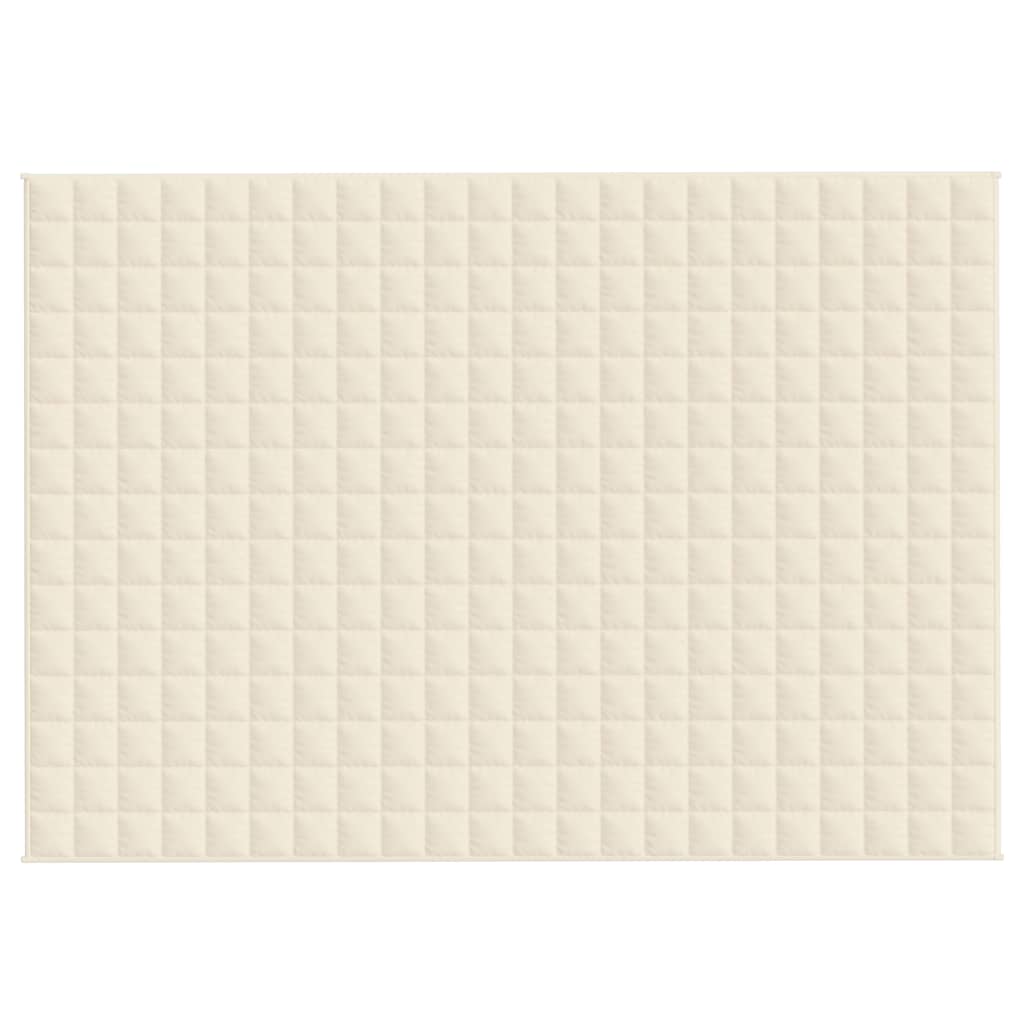 Weighted Blanket Light Cream 155x220 cm 7 kg Fabric