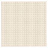 Weighted Blanket Light Cream 200x200 cm 9 kg Fabric - Side View