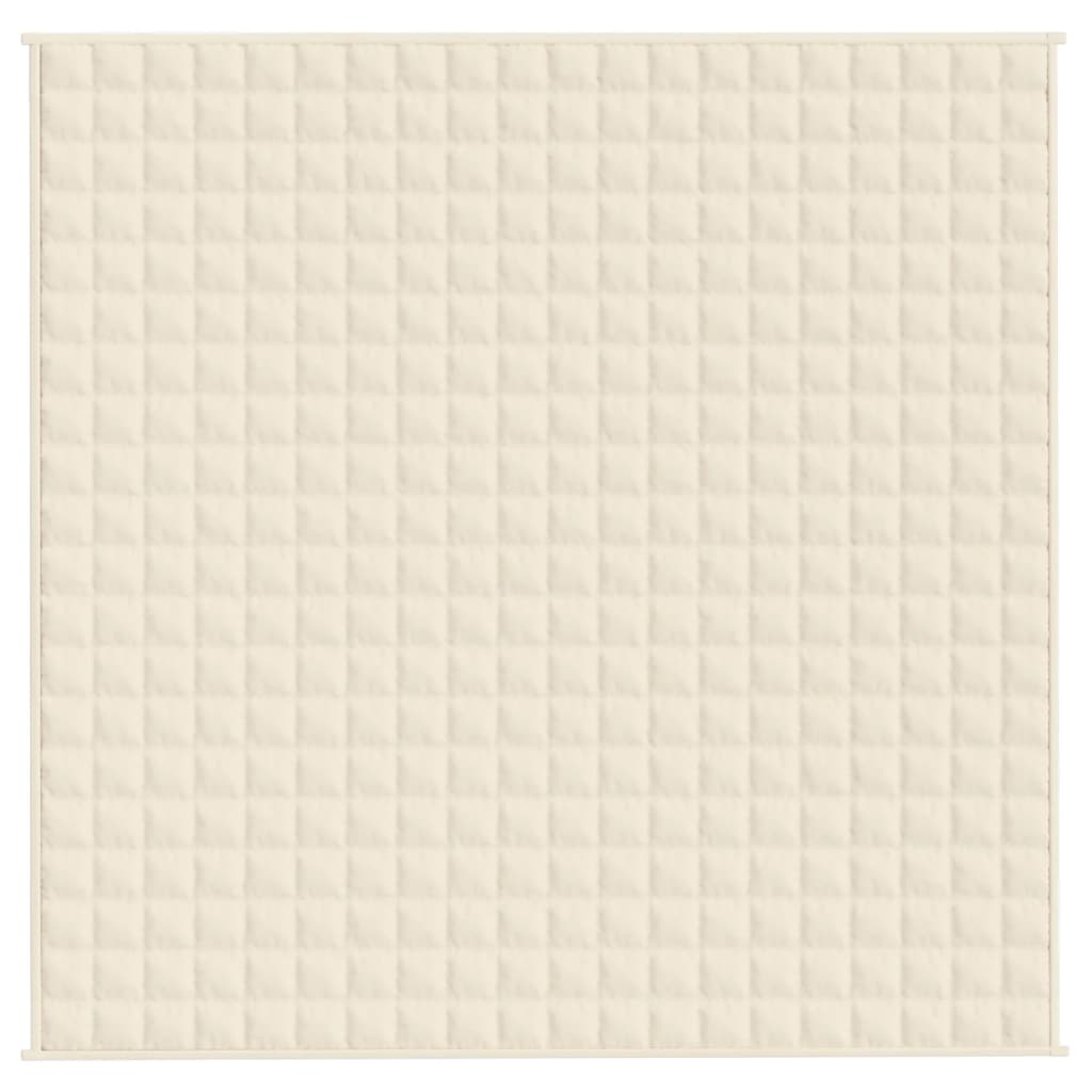 Weighted Blanket Light Cream 200x200 cm 13 kg Fabric