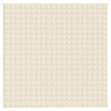 Weighted Blanket Light Cream 200x200 cm 13 kg Fabric