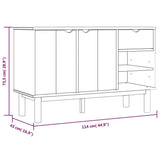 Sideboard OTTA 114x43x73.5 cm Solid Wood Pine