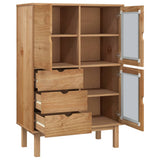 Highboard OTTA 85x43x125 cm Solid Wood Pine - Top-Down View