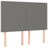 Box Spring Bed with Mattress Dark Grey 137x187 cm Double Size Fabric - Rear View