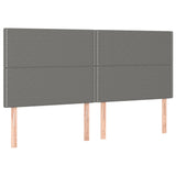 Box Spring Bed with Mattress Dark Grey 153x203 cm Queen Size Fabric - Rear View