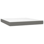 Box Spring Bed with Mattress Dark Grey 152x203 cm Queen Fabric
