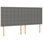 Box Spring Bed with Mattress Dark Grey 152x203 cm Queen Fabric