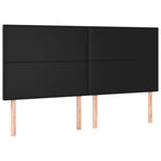 Box Spring Bed with Mattress Black 152x203 cm Queen Faux Leather