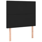 Box Spring Bed with Mattress Black 107x203 cm King Single Faux Leather
