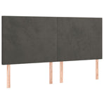 Box Spring Bed with Mattress Dark Grey 152x203 cm Queen Velvet