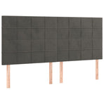 Box Spring Bed with Mattress Dark Grey 152x203 cm Queen Velvet