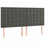 Box Spring Bed with Mattress Dark Grey 152x203 cm Queen Velvet