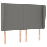Box Spring Bed with Mattress Dark Grey 137x187 cm Double Size Fabric - Rear View