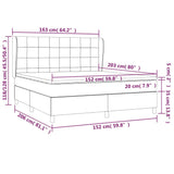 Box Spring Bed with Mattress Dark Grey 153x203 cm Queen Size Fabric - Close-Up Angle