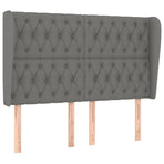 Box Spring Bed with Mattress Dark Grey 137x190 cm Double Fabric