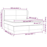 Box Spring Bed with Mattress Black 153x203 cm Queen Size Faux Leather - Close-Up Angle