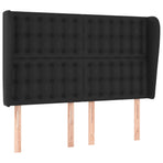 Box Spring Bed with Mattress Black 137x190 cm Double Faux Leather