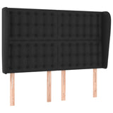 Box Spring Bed with Mattress Black 137x187 cm Double Size Faux Leather - Rear View