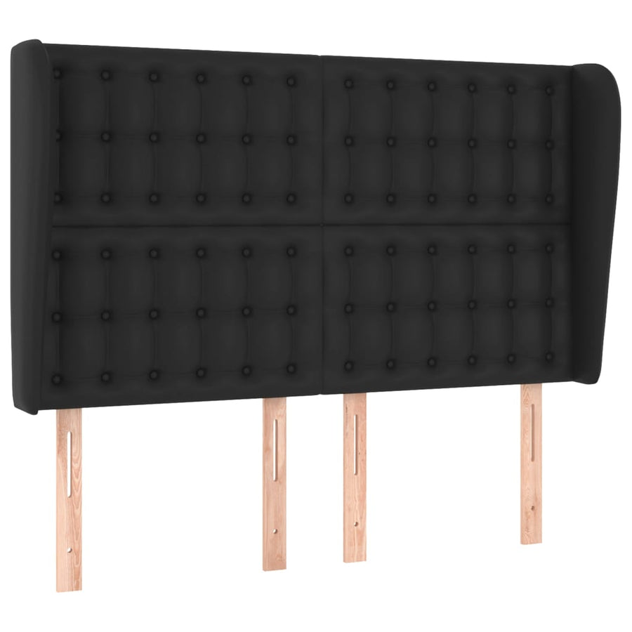 Box Spring Bed with Mattress Black 137x190 cm Double Faux Leather