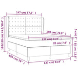 Box Spring Bed with Mattress Black 137x187 cm Double Size Faux Leather - Close-Up Angle