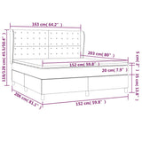 Box Spring Bed with Mattress Black 153x203 cm Queen Size Faux Leather