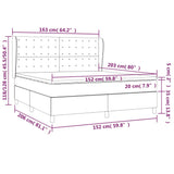 Box Spring Bed with Mattress Black 153x203 cm Queen Size Faux Leather - Close-Up Angle