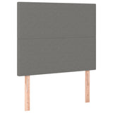 Box Spring Bed with Mattress Dark Grey 107x203 cm King Single Fabric - Rear View