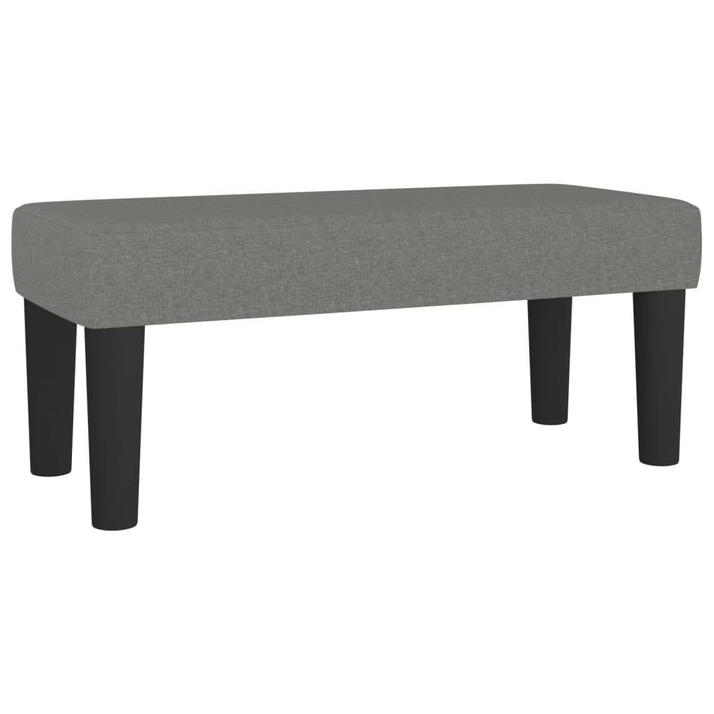 Box Spring Bed with Mattress Dark Grey 107x203 cm King Single Fabric