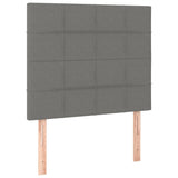 Box Spring Bed with Mattress Dark Grey 106x203 cm King Single Size Fabric - Rear View