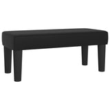 Box Spring Bed with Mattress Black 106x203 cm King Single Size Faux Leather - Close-Up Angle