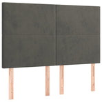 Box Spring Bed with Mattress Dark Grey 137x190 cm Double Velvet